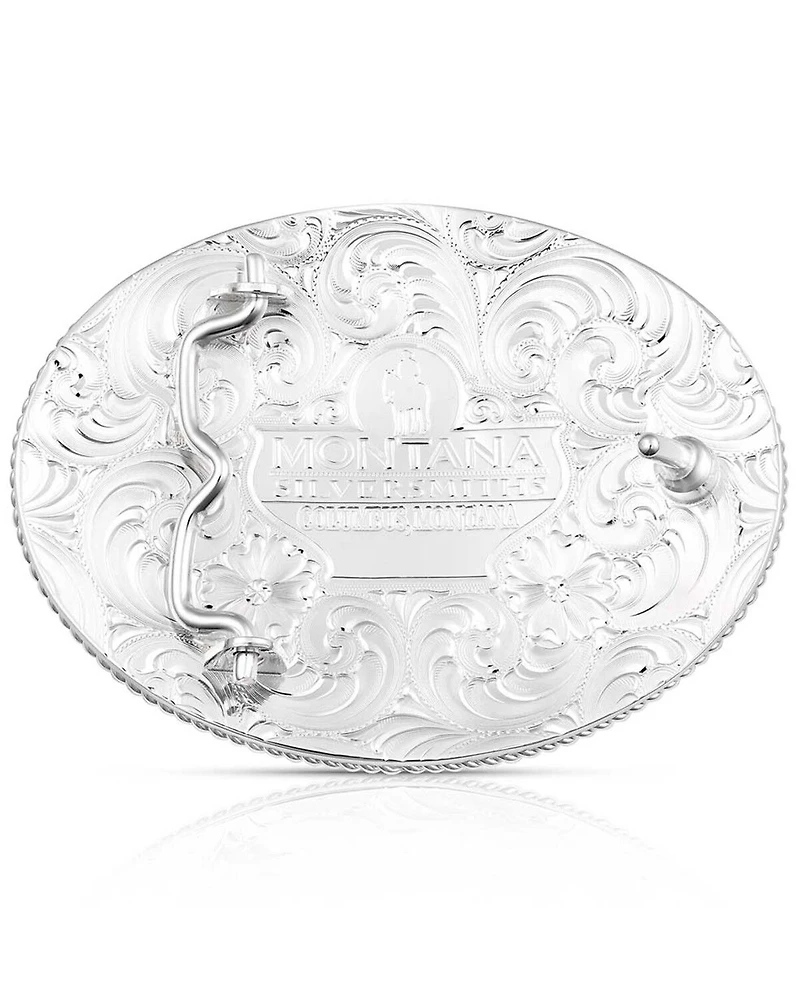 Montana Silversmiths Men's Engraved Christian Cowboy Belt Buckle