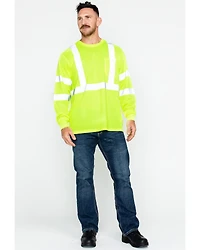 Hawx Men's Hi-Vis Reflective Long Sleeve Work Tee - Big & Tall