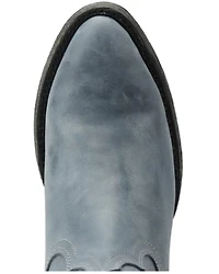 Lane Women's Plain Jane Washed Denim Midi Western Boots - Round Toe