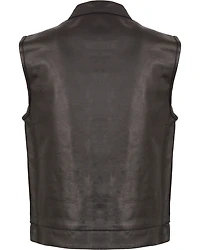 Milwaukee Leather Men's Open Neck Club Style Vest - Big 4X
