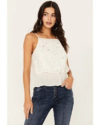 Idyllwind Women's Magda Embroidered Peplum Tank