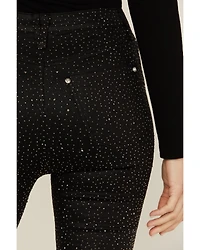 Vibrant Denim Women's Rhinestone High Rise Bootcut Jeans