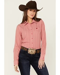Cinch Women's ARENAFLEX® Striped Long Sleeve Button-Down Western Core Shirt