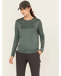 Carhartt Women's Force Sun Defender Logo Relaxed Fit Long Sleeve Graphic Tee