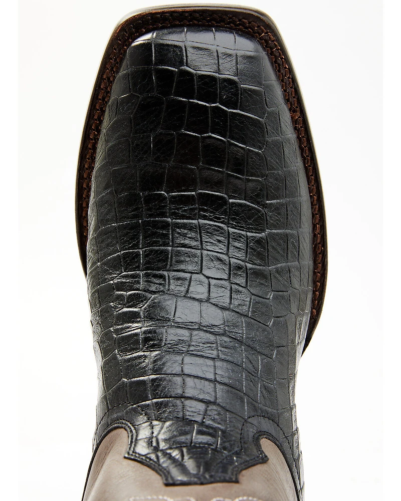 Cody James Men's Alligator Print Western Boots - Broad Square Toe