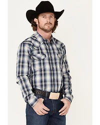 Cody James Men's Trailblazer Plaid Print Long Sleeve Pearl Snap Western Shirt