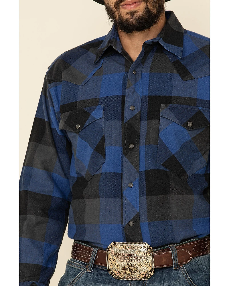 Resistol Men's Montreal Large Plaid Long Sleeve Western Shirt