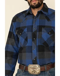 Resistol Men's Montreal Large Plaid Long Sleeve Western Shirt