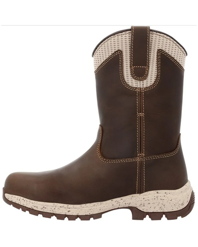 Georgia Boot Women's Eagle Trail Waterproof Pull On Work Boots - Alloy Toe