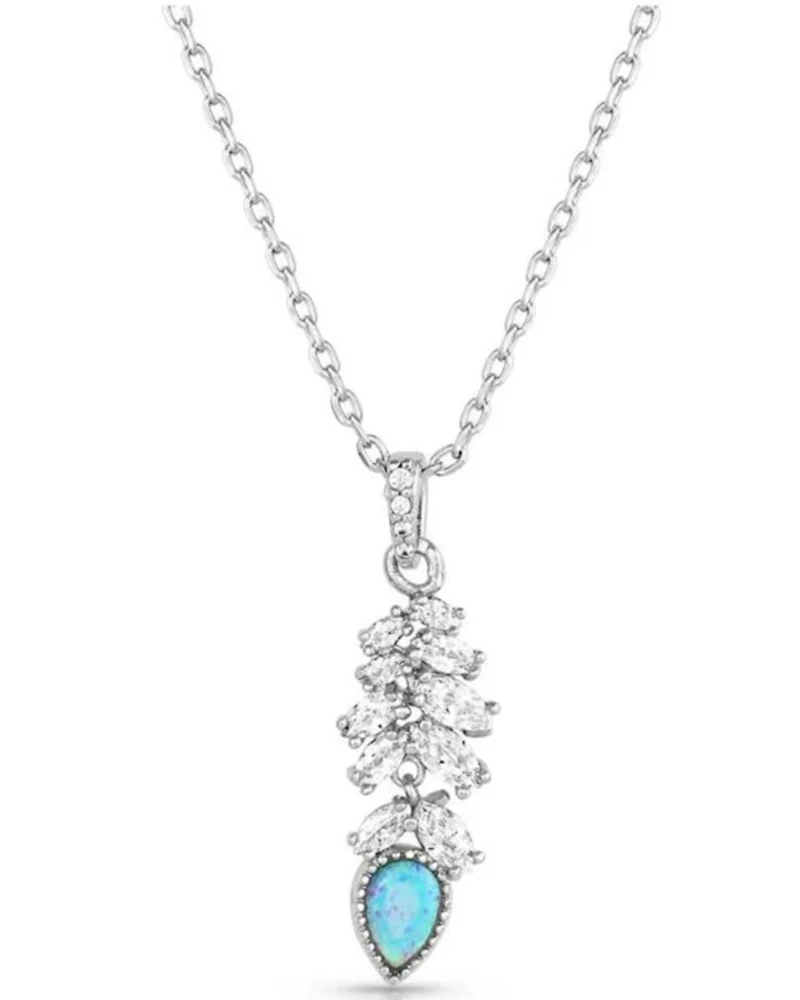 Montana Silversmiths Women's Mystic Falls Opal Crystal Necklace