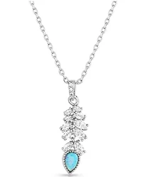 Montana Silversmiths Women's Mystic Falls Opal Crystal Necklace