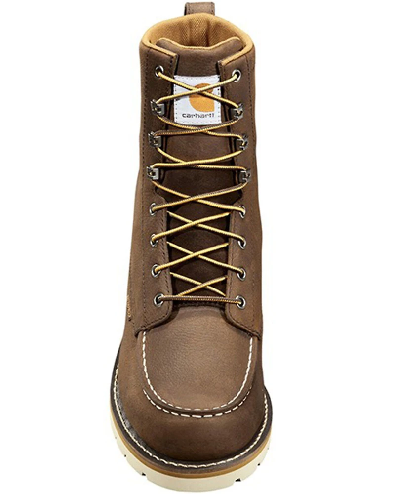 Carhartt Men's WP Soft Toe 8" Lace-Up Wedge Work Boots - Moc