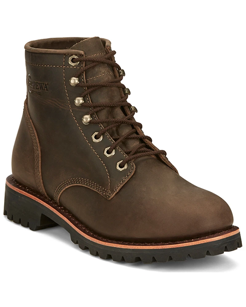Chippewa Men's Classic 2.0 Wood 6" Work Boots - Round Toe
