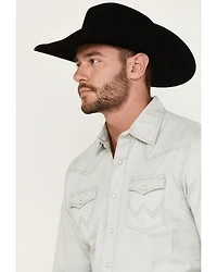 Wrangler Retro Men's Premium Solid Long Sleeve Snap Western Shirt