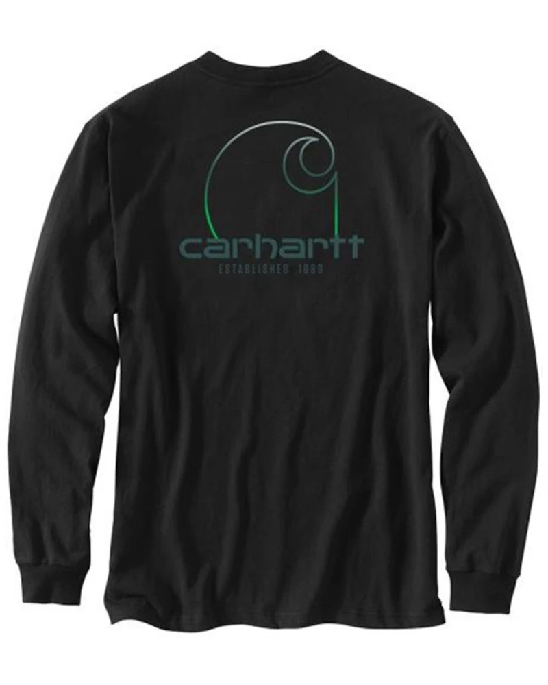 Carhartt Men's Loose Fit Heavyweight Long Sleeve Pocket Graphic T-Shirt