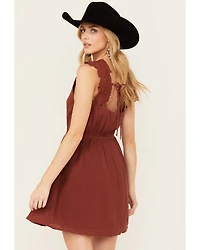 Cleo + Wolf Women's Birdy Open Back Mini Dress
