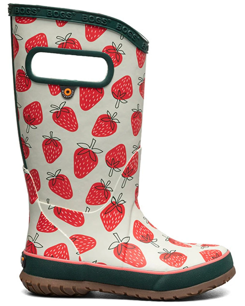 Bogs Boys' Skipper II Strawberries Rainboots