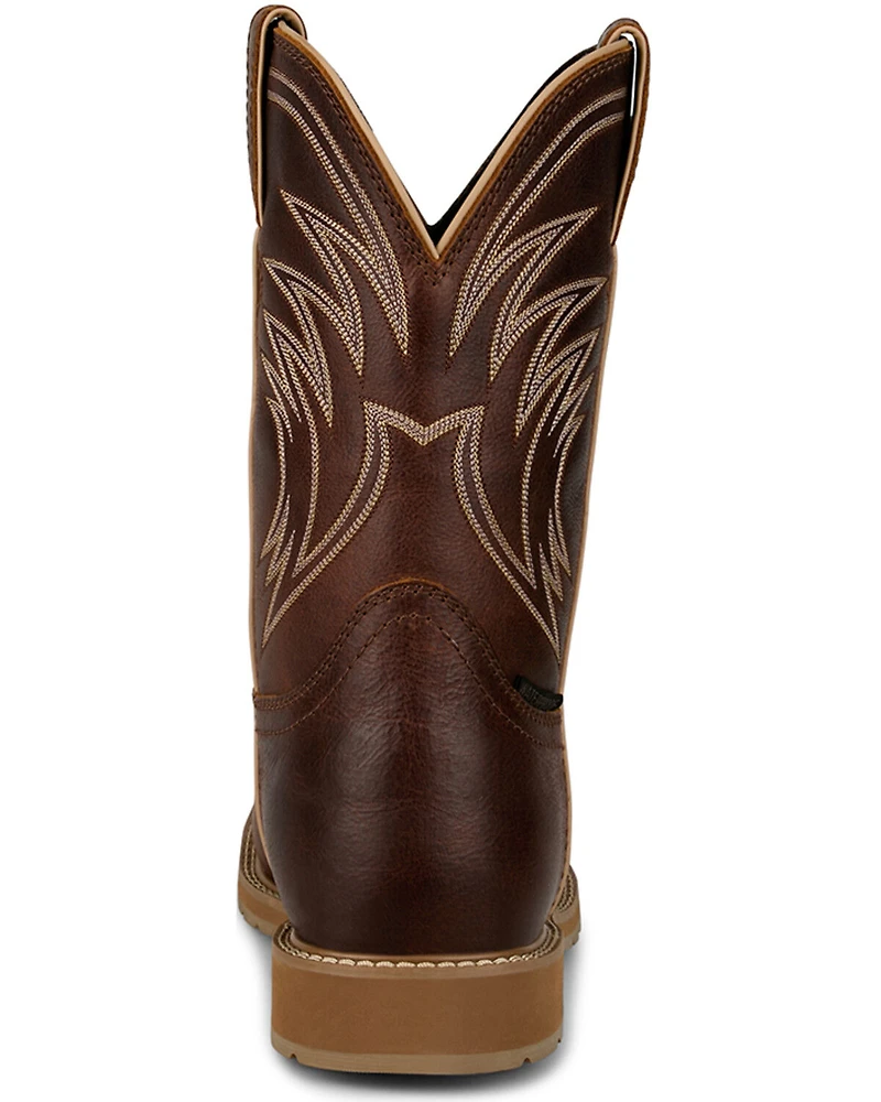 Justin Men's 11" Stampede Daywork Waterproof Work Boots - Steel Toe