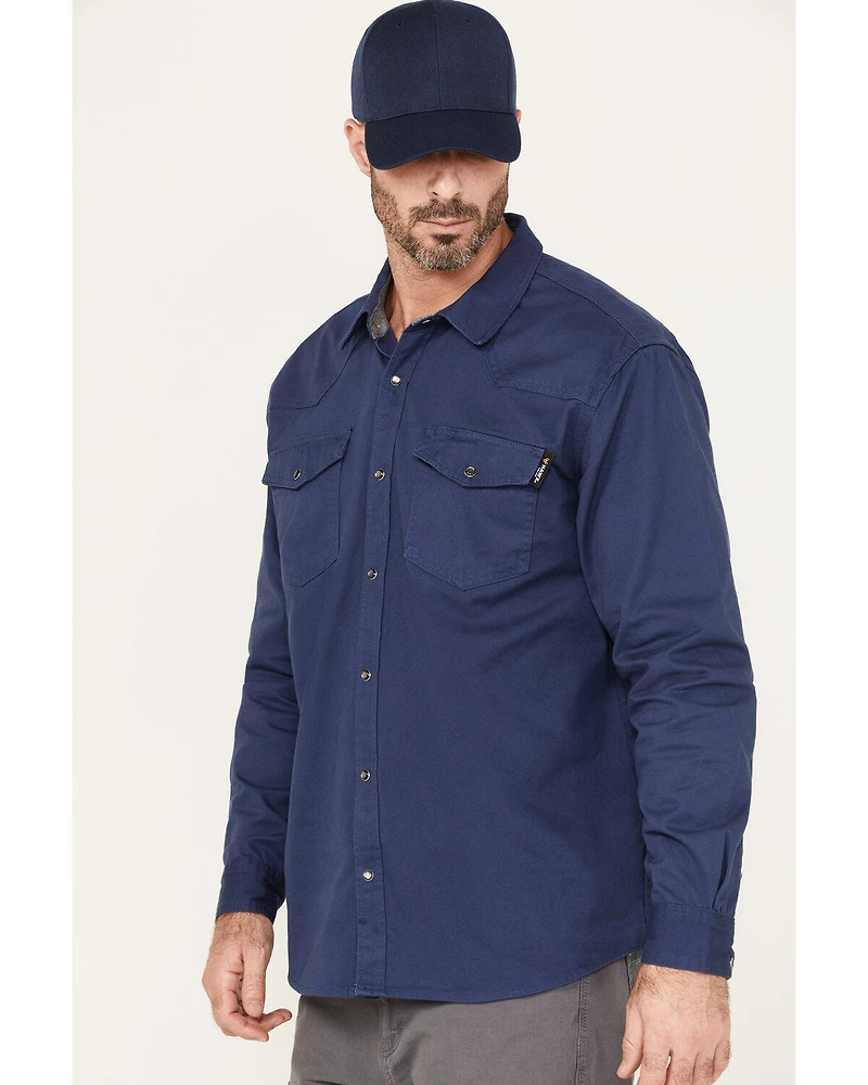 Hawx Men's Twill Western Snap Work Shirt