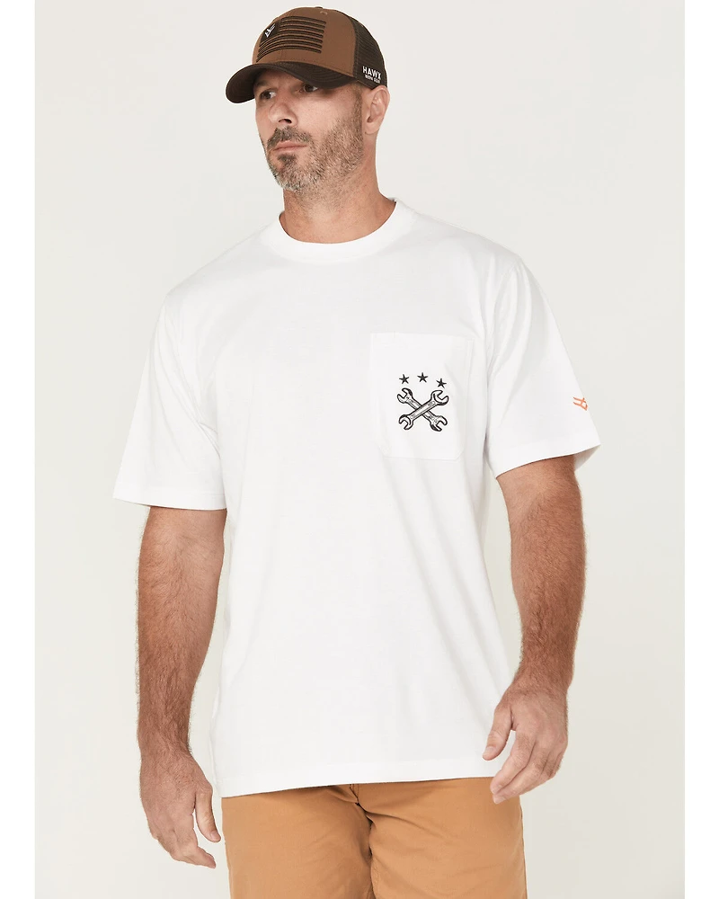 Hawx Men's Wrenches Embroidered Pocket Short Sleeve Work T-Shirt