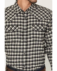 Cody James Men's Ozark Highlands Plaid Print Long Sleeve Snap Flannel Shirt
