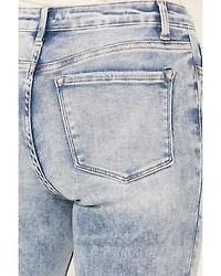 Vervet Women's Light Wash High Rise Faded Bootcut Jeans