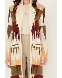 Shyanne Women's Geo Print Duster Cardigan