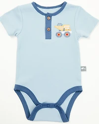Rugged Bear Infant Boys' Construction Print Onesies - 2 Pack