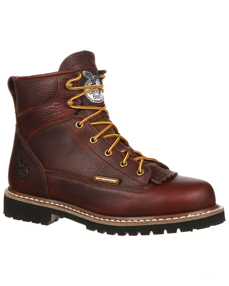 Georgia Boot Men's 6" Waterproof Lace-To-Toe Work Boots - Soft Toe
