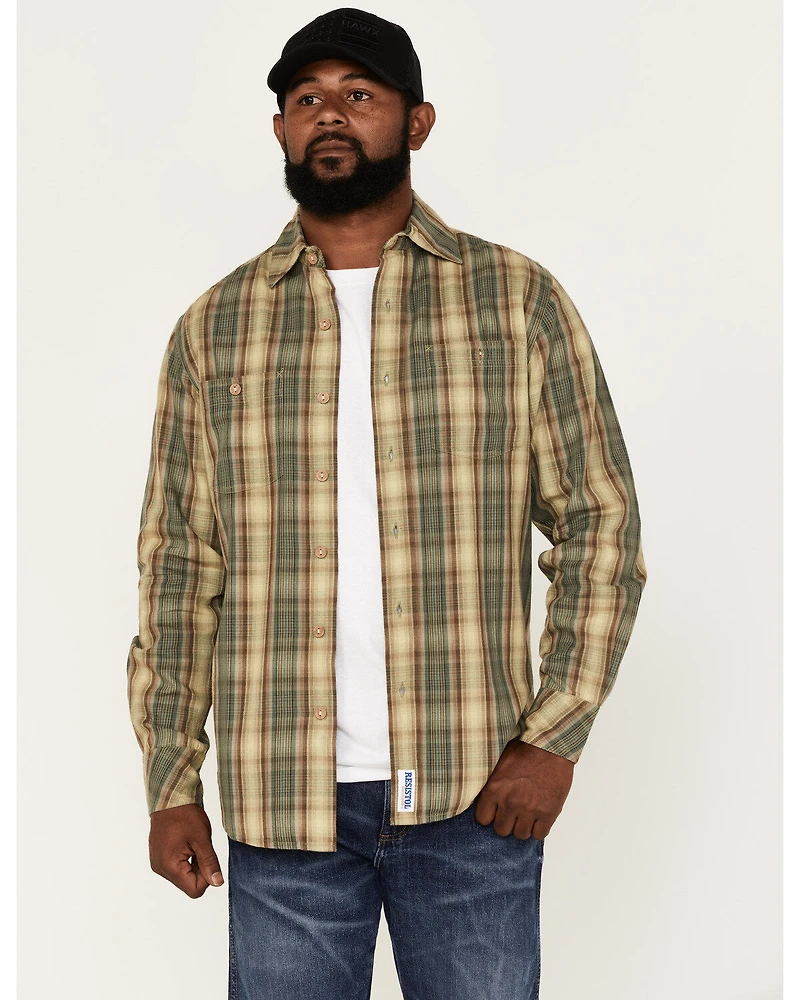 Resistol Men's Boulder Large Plaid Button Down Western Shirt
