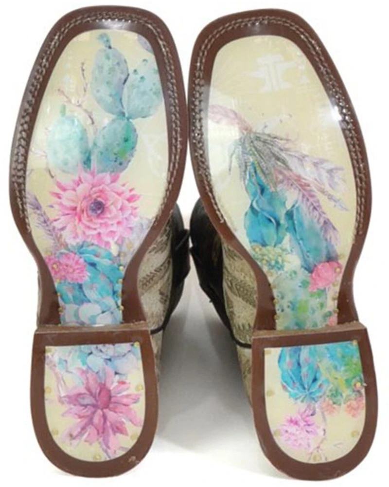 Tin Haul Women's Sign Of The Sun Western Boots - Broad Square Toe