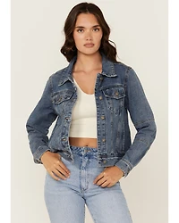 Veveret Women's Medium Wash Denim Jacket
