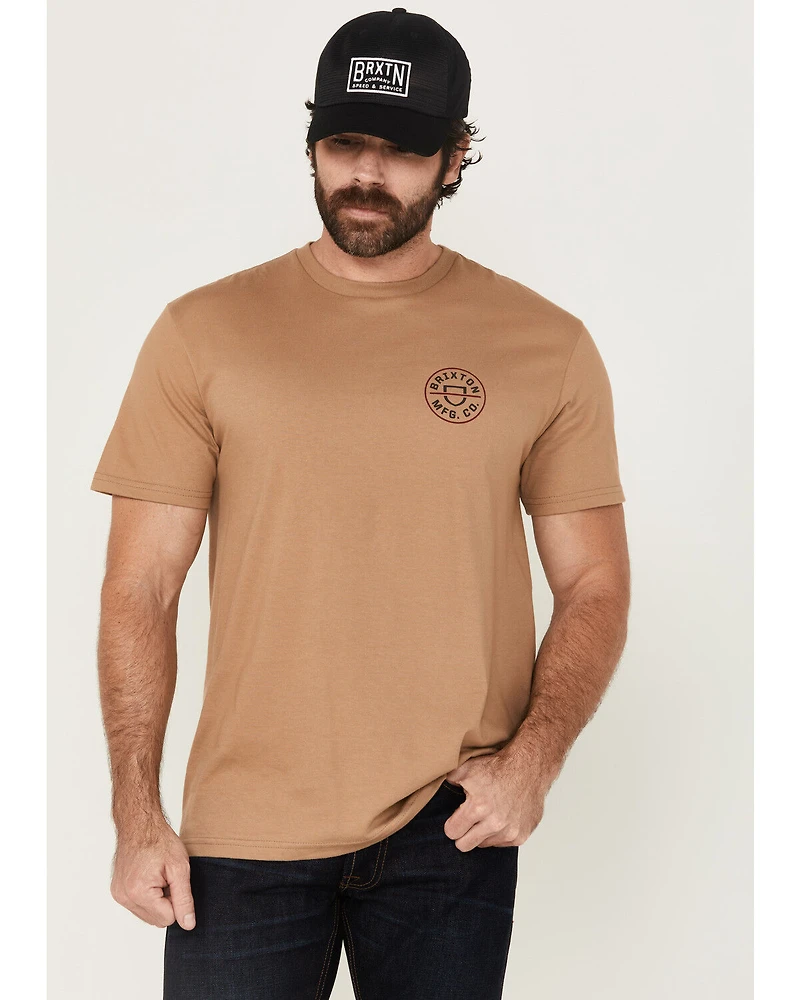 Brixton Men's Crest II Logo Short Sleeve Graphic T-Shirt