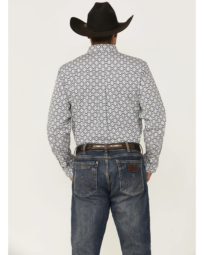 RANK 45® Men's Desert Walk Medallion Print Long Sleeve Button-Down Stretch Western Shirt