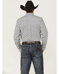 RANK 45® Men's Desert Walk Medallion Print Long Sleeve Button-Down Stretch Western Shirt