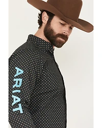 Ariat Men's Team Abel Geo Print Long Sleeve Button-Down Western Shirt