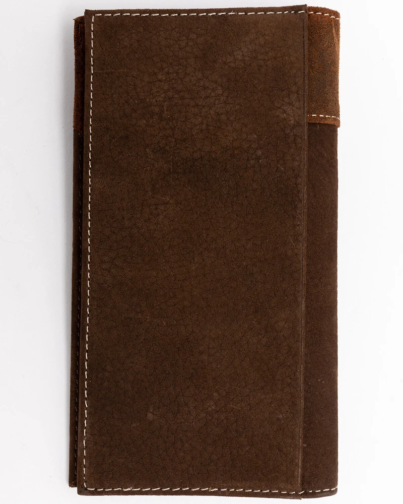Cody James Men's Boot Stitch Long Horn Leather Checkbook Wallet