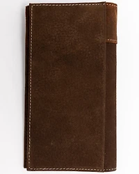 Cody James Men's Boot Stitch Long Horn Leather Checkbook Wallet