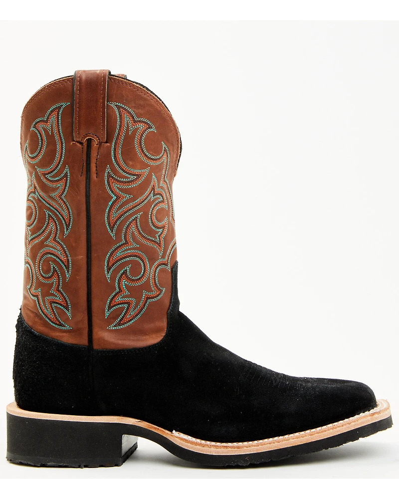 Justin Men's Alamo Roughout Western Boots - Broad Square Toe