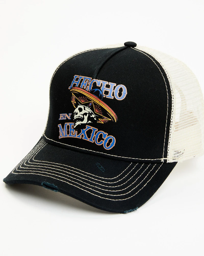 Moonshine Spirit Men's Hecho En Mexico Skull Graphic Mesh-Back Ball Cap