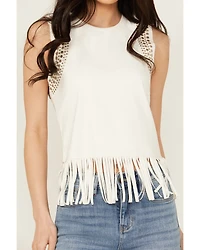 Idyllwind Women's Lillian Studded Fringe Tank Top