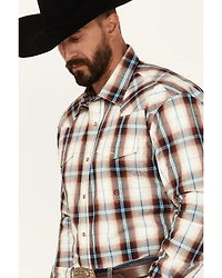 Roper Men's Amarillo Plaid Print Long Sleeve Pearl Snap Western Shirt