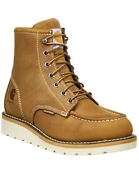 Carhartt Women's Brown Wedge Sole Waterproof Work Boots - Soft Toe