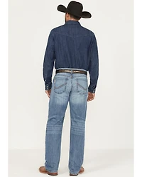 Cinch Men's Grant Medium Wash Relaxed Bootcut Performance Stretch Denim Jeans