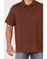 Brothers and Sons Men's Solid Slub Short Sleeve Polo Shirt