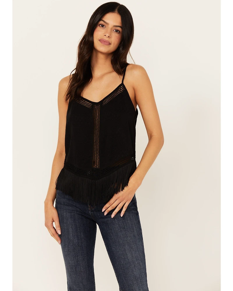 Idyllwind Women's Briarwick Jacquard Fringe And Lace Tank Top