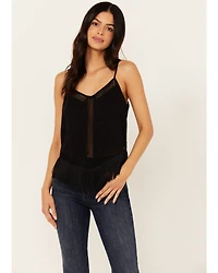 Idyllwind Women's Briarwick Jacquard Fringe And Lace Tank Top