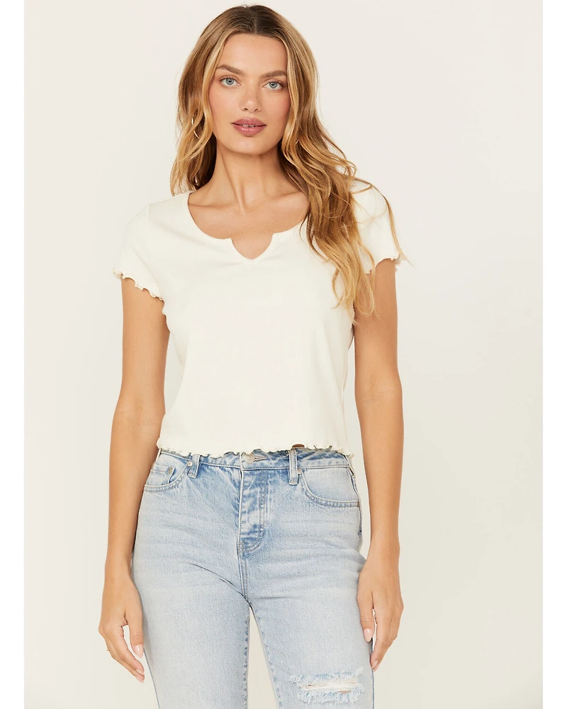 Cleo + Wolf Women's Ribbed Baby Tee