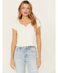 Cleo + Wolf Women's Ribbed Baby Tee