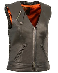 Milwaukee Leather Women's Lightweight Crinkle Snap Front Vest - 5X